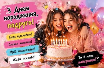 Прикольні привітання з Днем народження подруги картинка