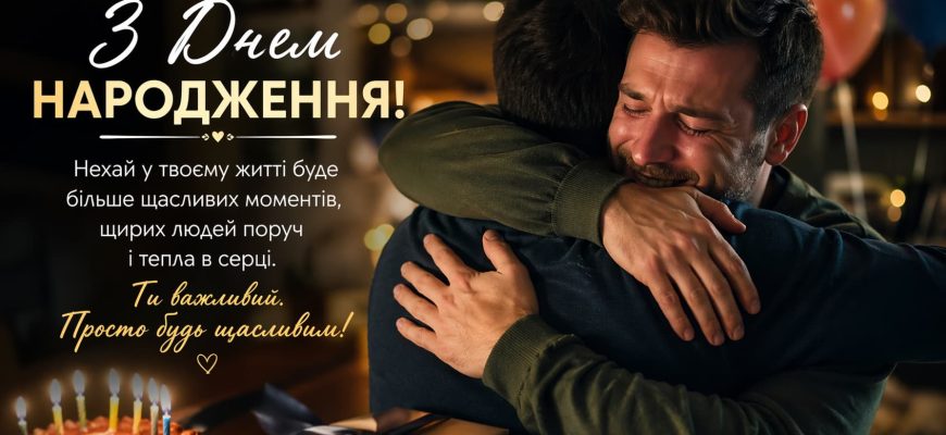 Привітання з Днем народження чоловікові до сліз картинка