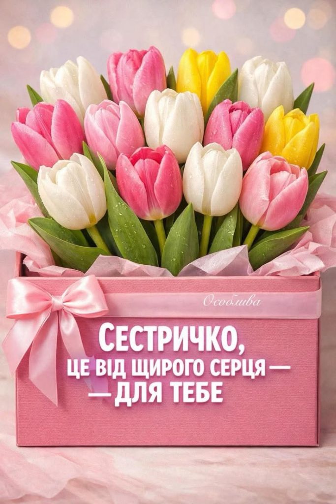 Привітання з Днем народження сестрі своїми словами картинка 4