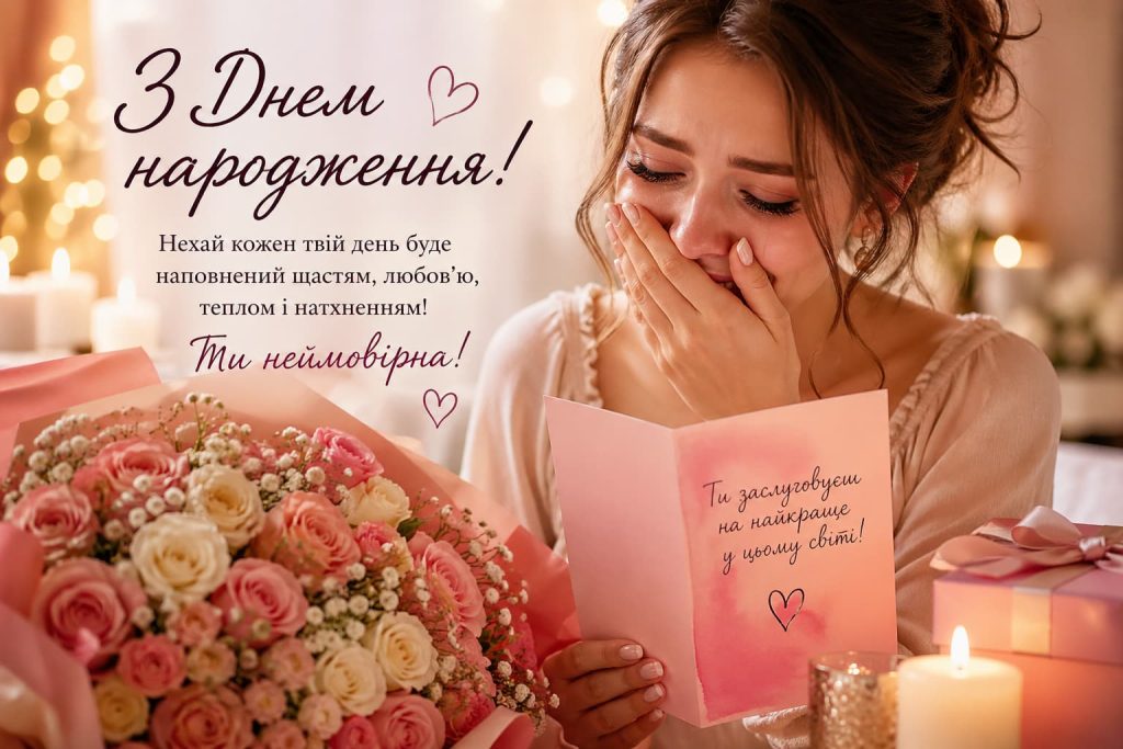  Привітання з Днем народження жінці до сліз картинка 5