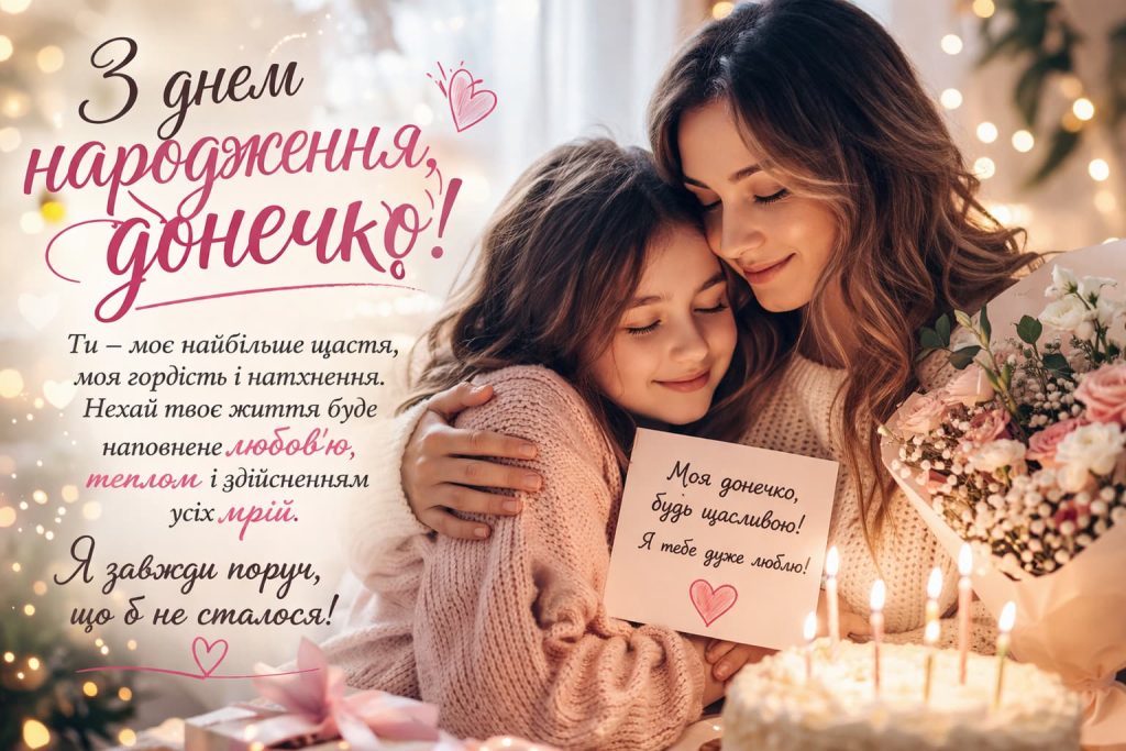 Зворушливі привітання з Днем народження дочці картинка 7