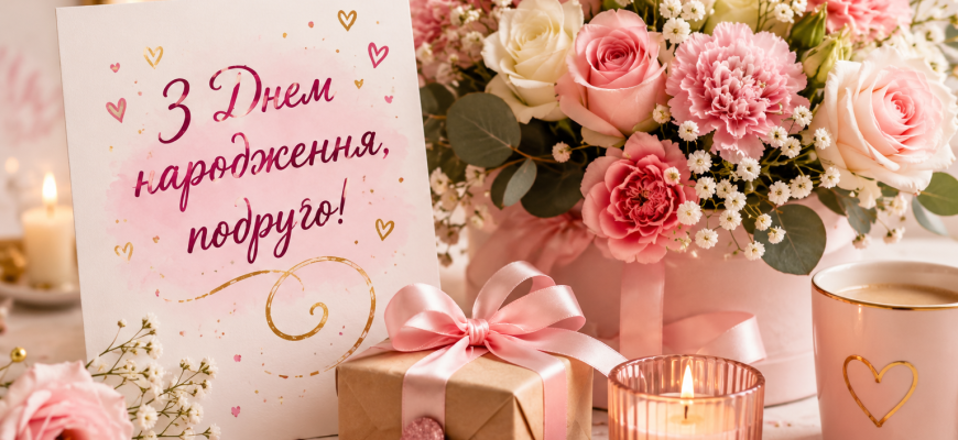 Короткі привітання з Днем народження подруги