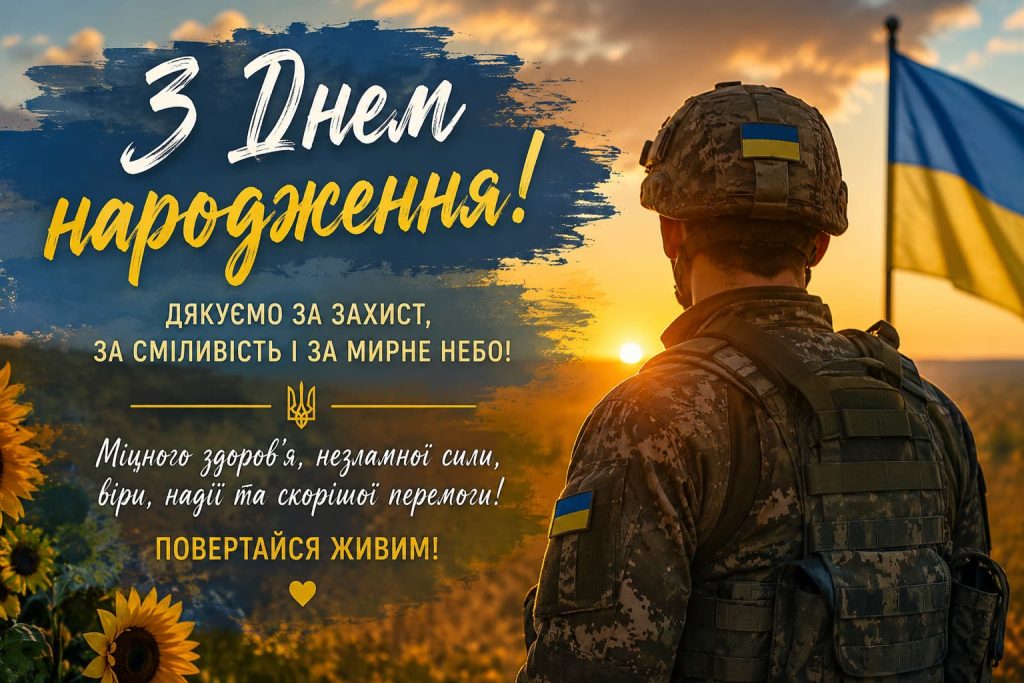 Короткі привітання з Днем народження військового картинка 5