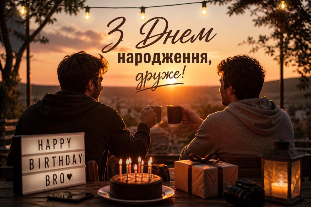  Привітання з Днем народження другу своїми словами картинка 5