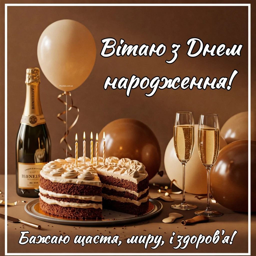  Привітання з Днем народження другу своїми словами картинка  2