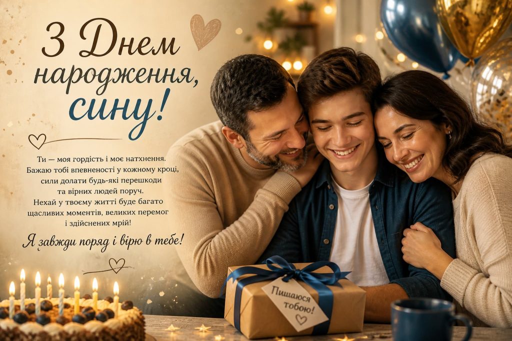 Привітання з Днем народження сину своїми словами картинка 5