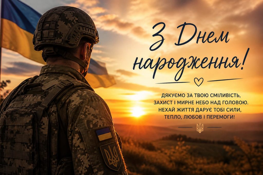 Привітання з Днем народження військового своїми словами картинка 2