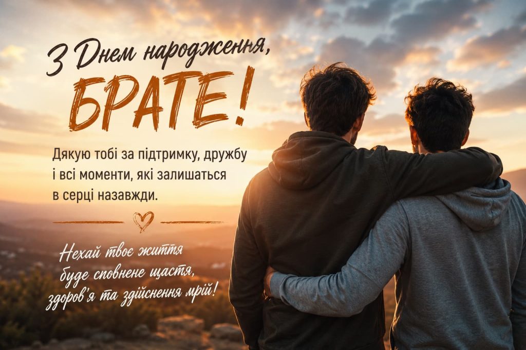 Зворушливі привітання з Днем народження брату картинка 5